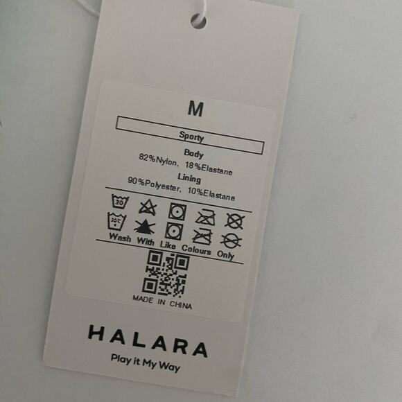 Halara Swim U-Shaped Solid Bikini Top Swimwear M Medium NWT - Picture 7 of 7